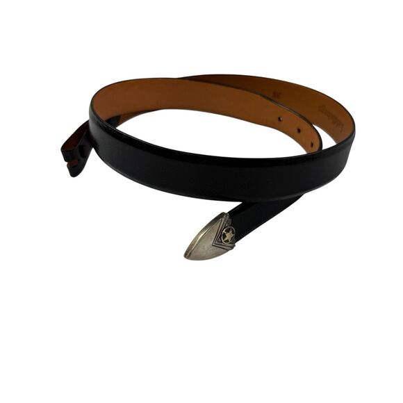 Saddlebags Toro Buffalo Leather Belt Men 38 Black Made in the USA No Buckle - Picture 1 of 14